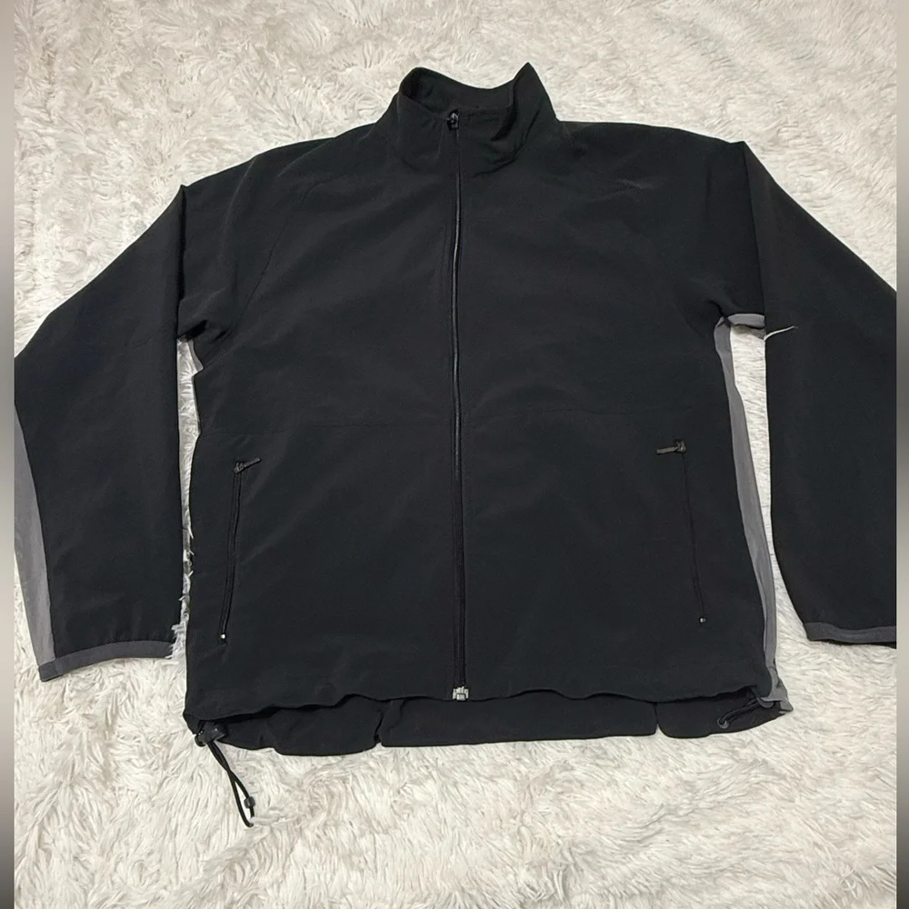 Nike Lightweight Jacket Full Zip Windbreaker Back Vent  Black Gray Men’s size M